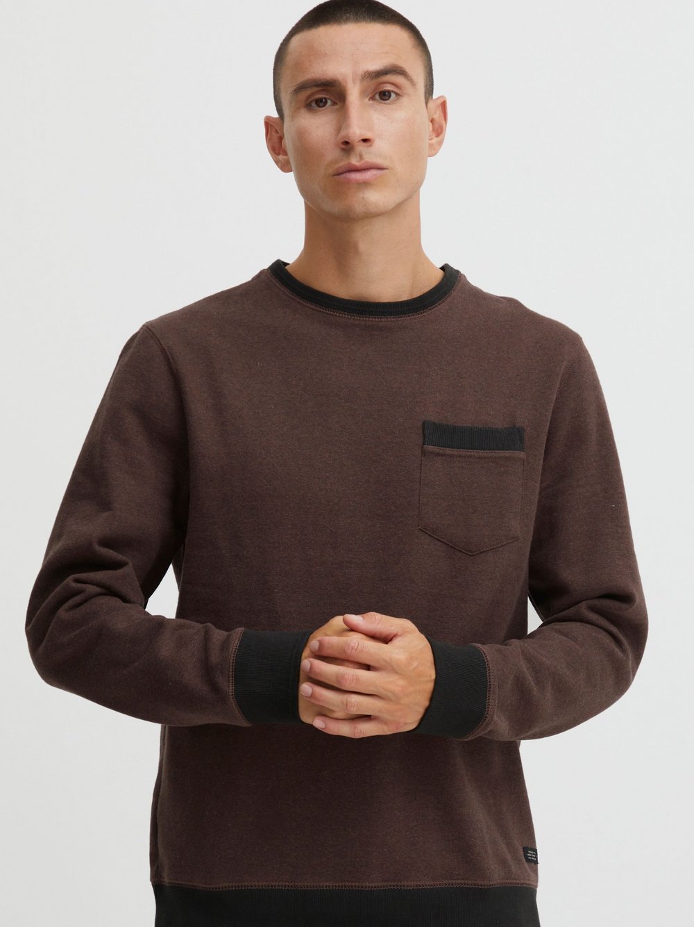 BLEND Sweatshirt Herren Baumwolle braun, L