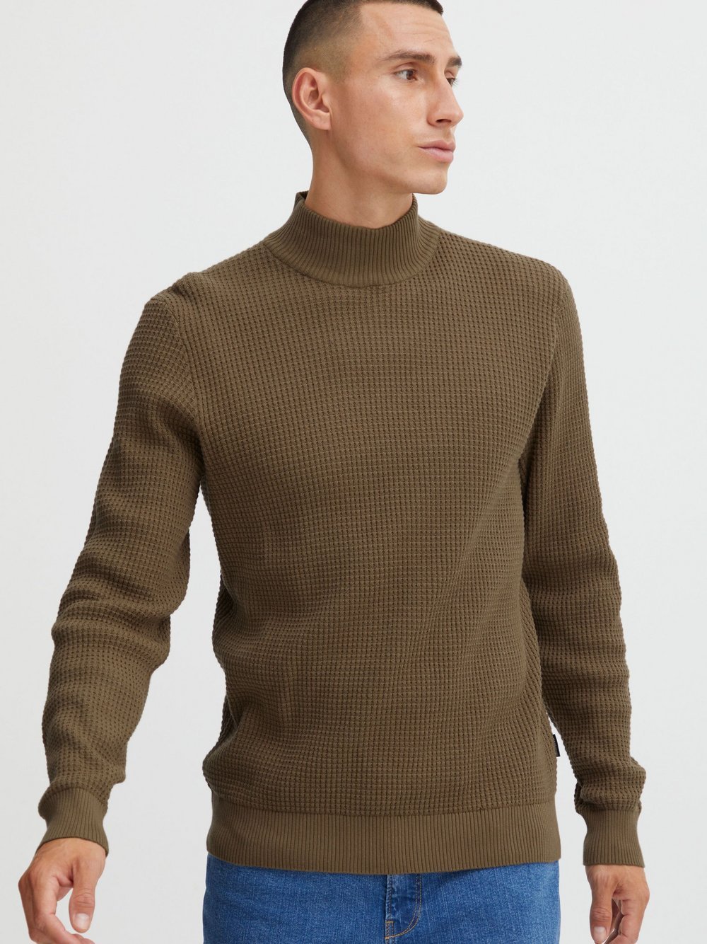 BLEND Strickpullover Herren Baumwolle braun, L