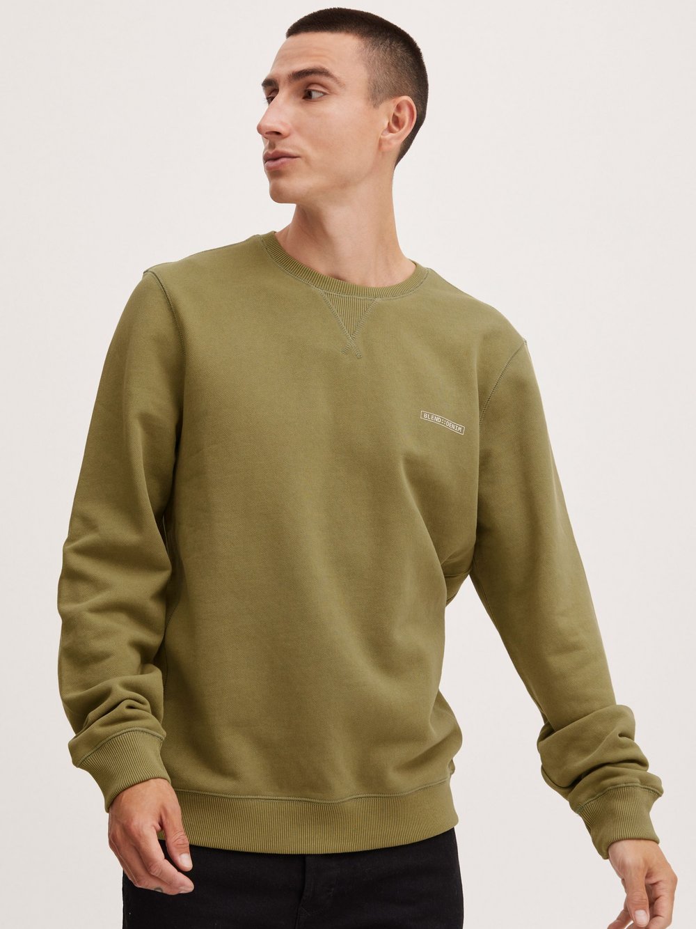 BLEND Sweatshirt Herren Baumwolle grün, XXL