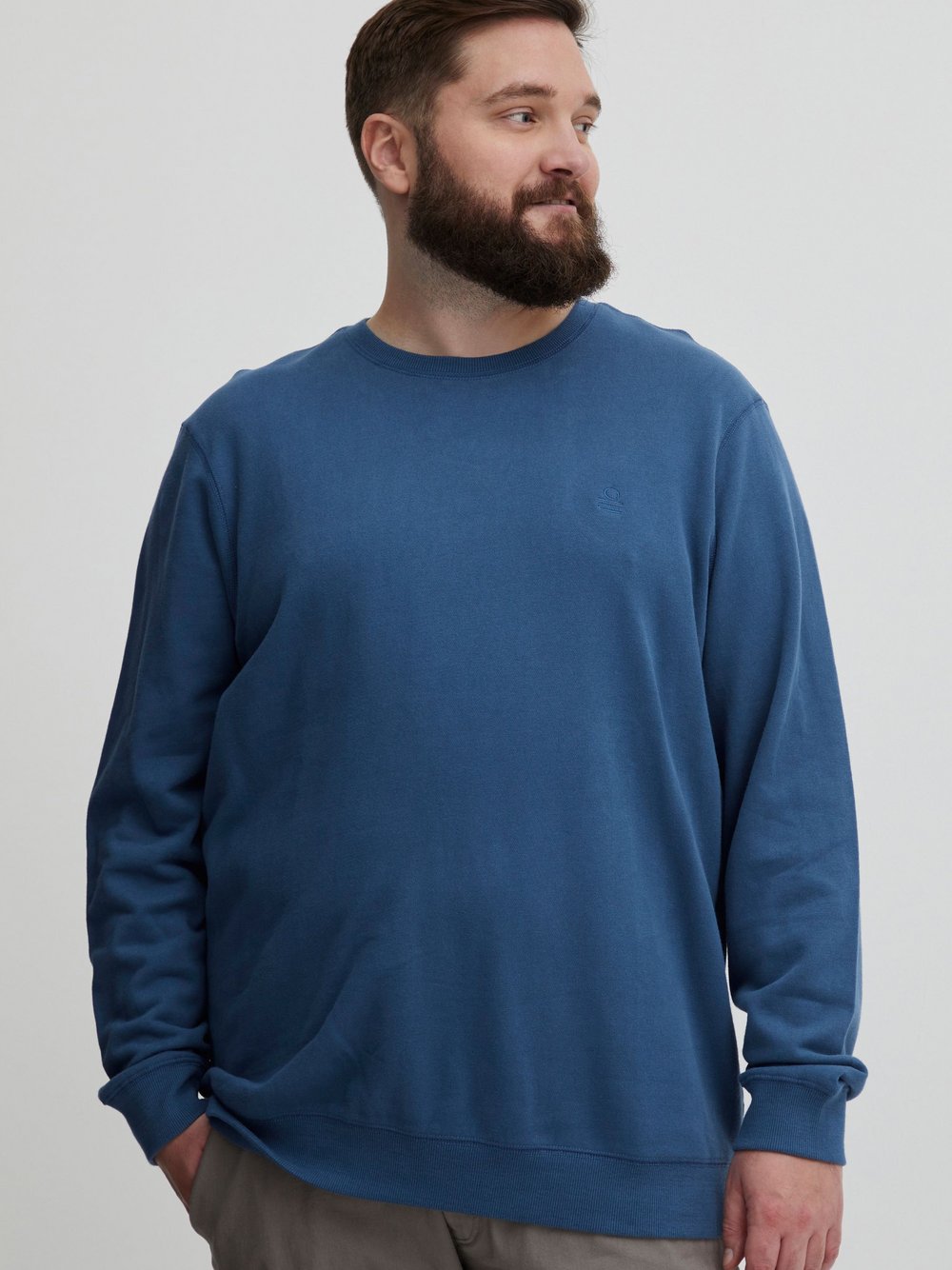 BLEND Sweatshirt Herren Baumwolle blau, 5XL