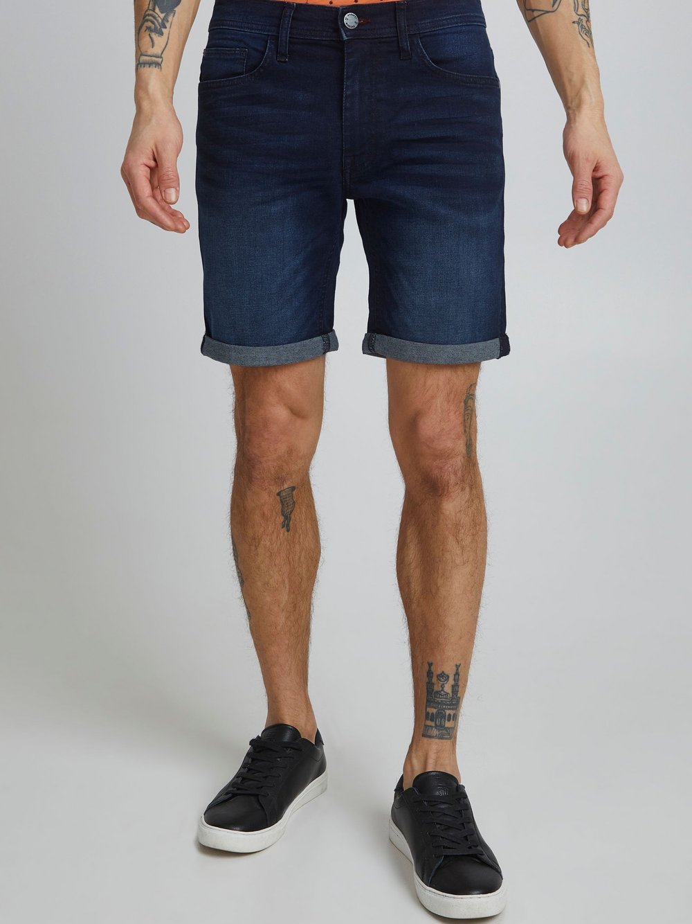 BLEND Jeansshorts Herren Baumwolle blau, M