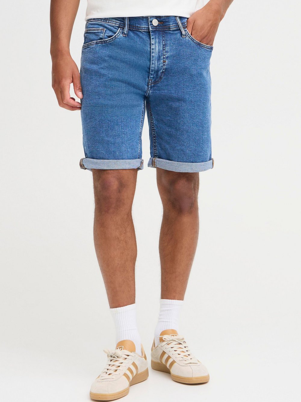 BLEND Jeansshorts Herren Baumwolle blau, L