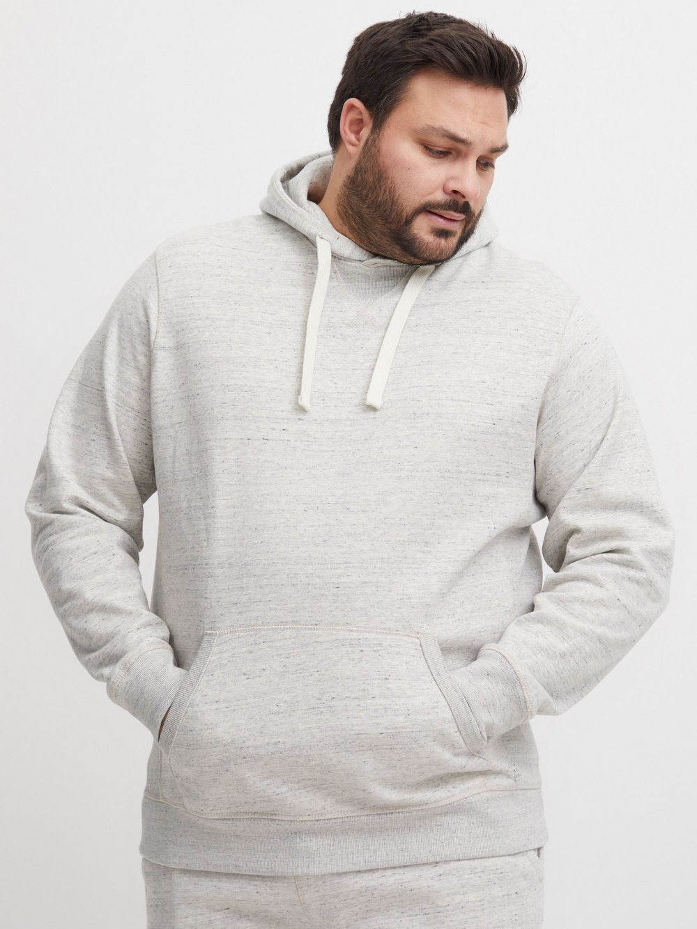 BLEND Hoodie Herren Baumwolle grau meliert, 6XL