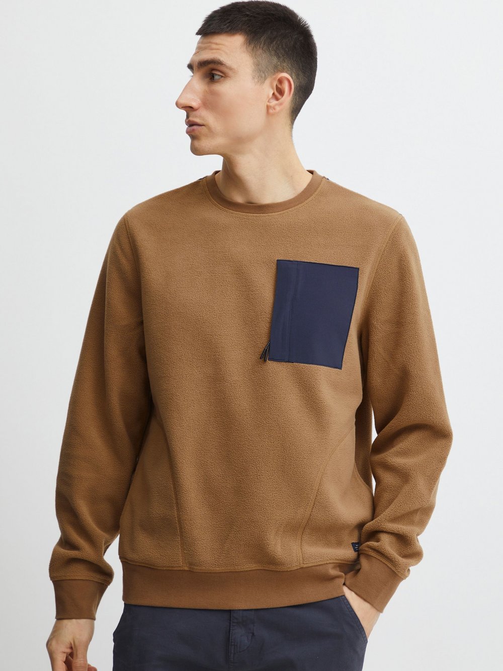 BLEND Sweatshirt Herren braun gemustert, M