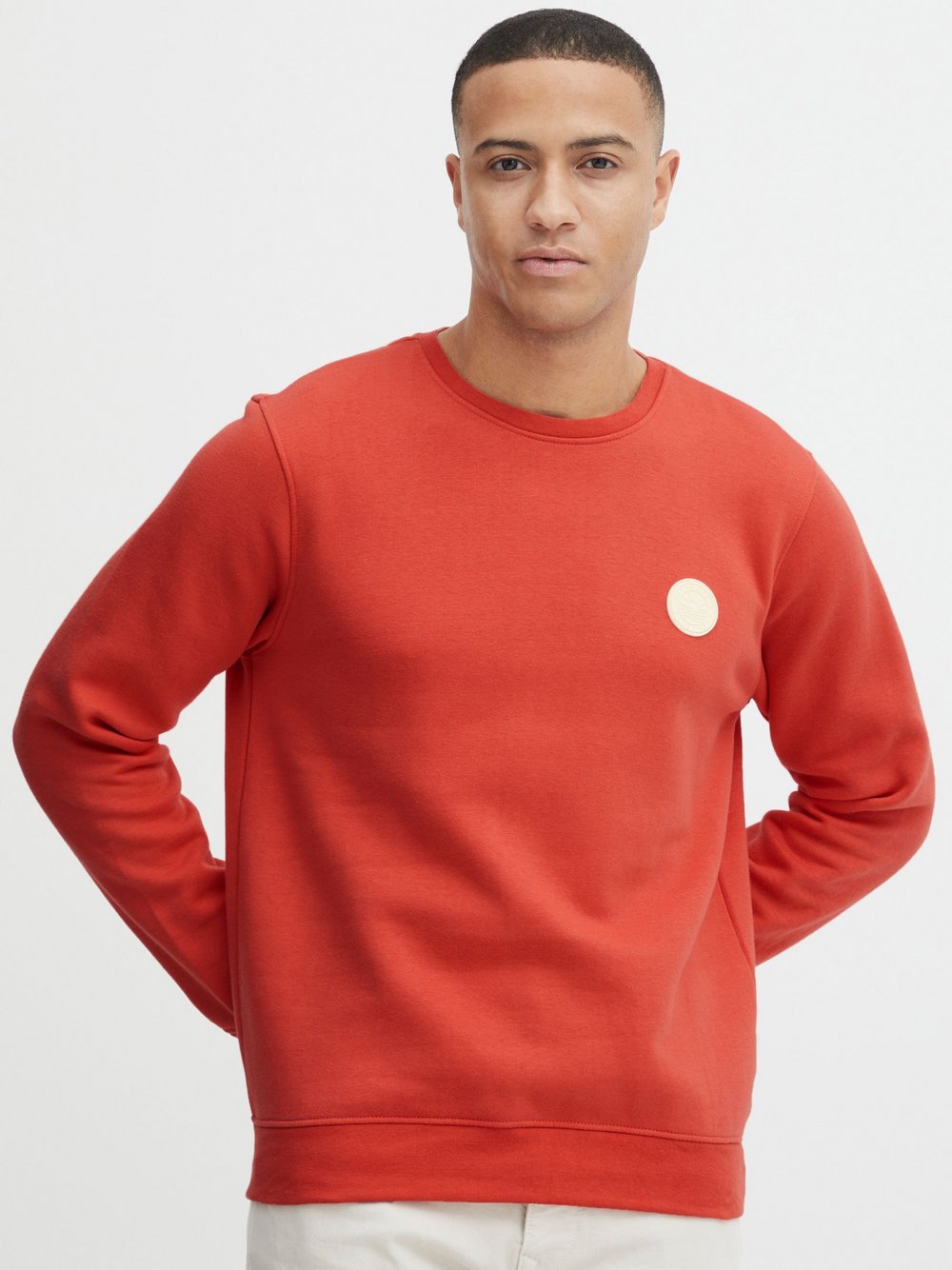 BLEND Sweatshirt Herren Baumwolle rot gemustert, XXXL