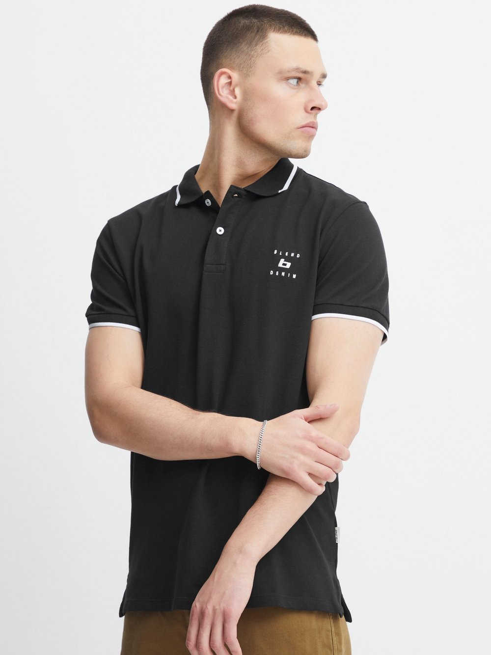 Thumbnail - BLEND Poloshirt Herren Baumwolle schwarz, S