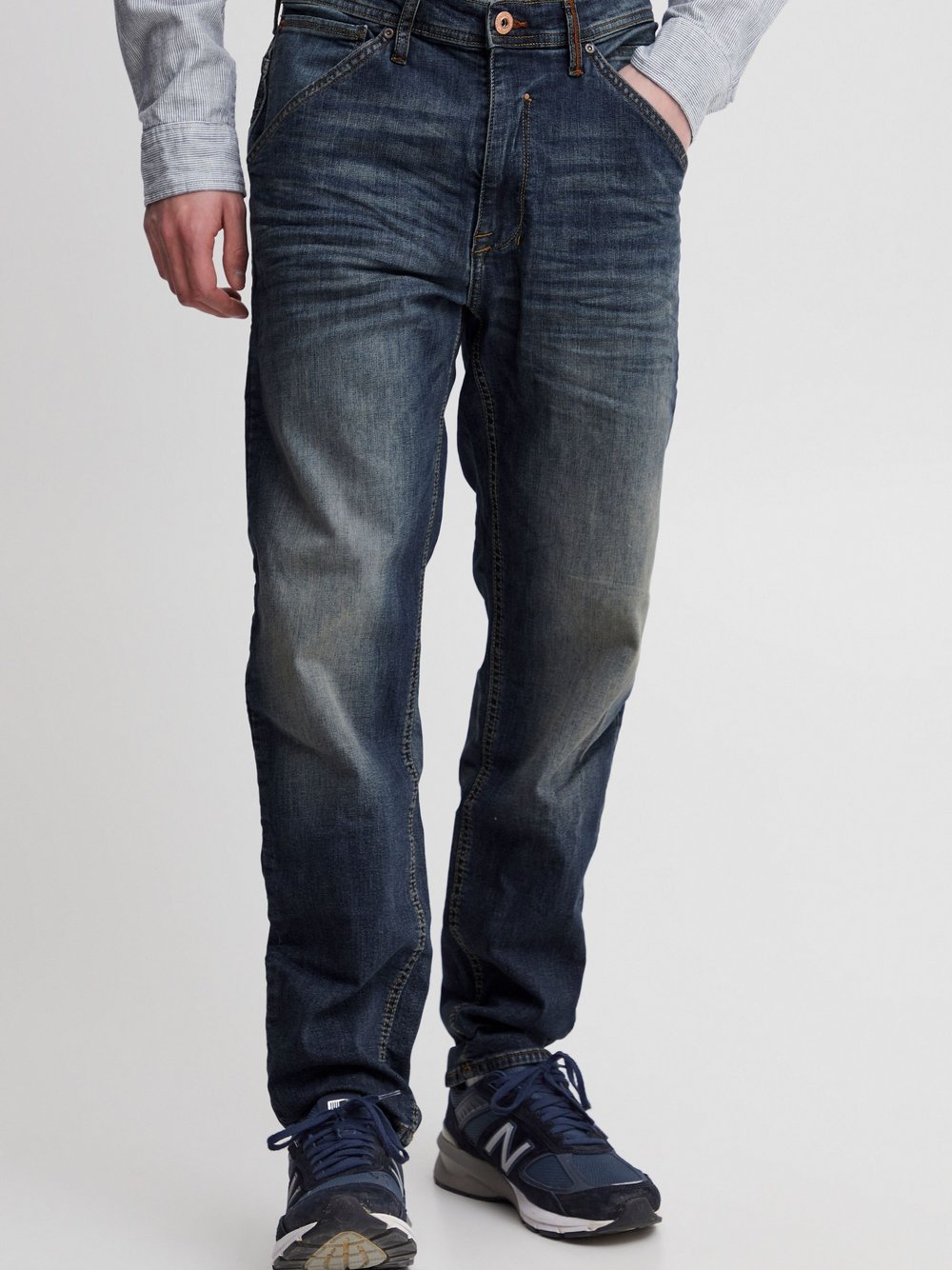 BLEND 5-Pocket-Jeans Herren Baumwolle blau, 38-30