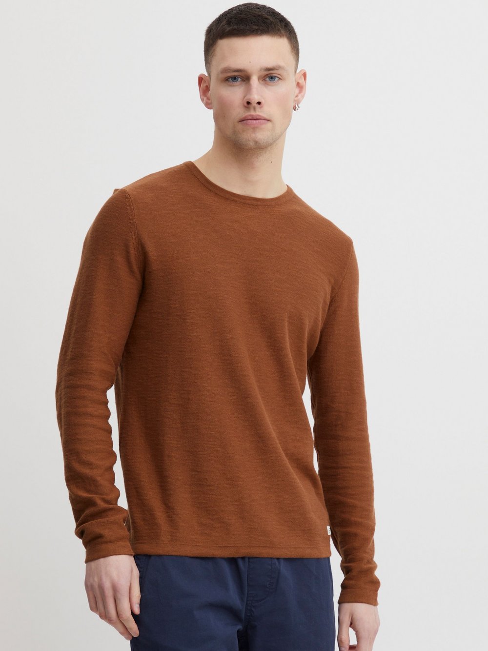 BLEND Strickpullover Herren Baumwolle braun, XXXL