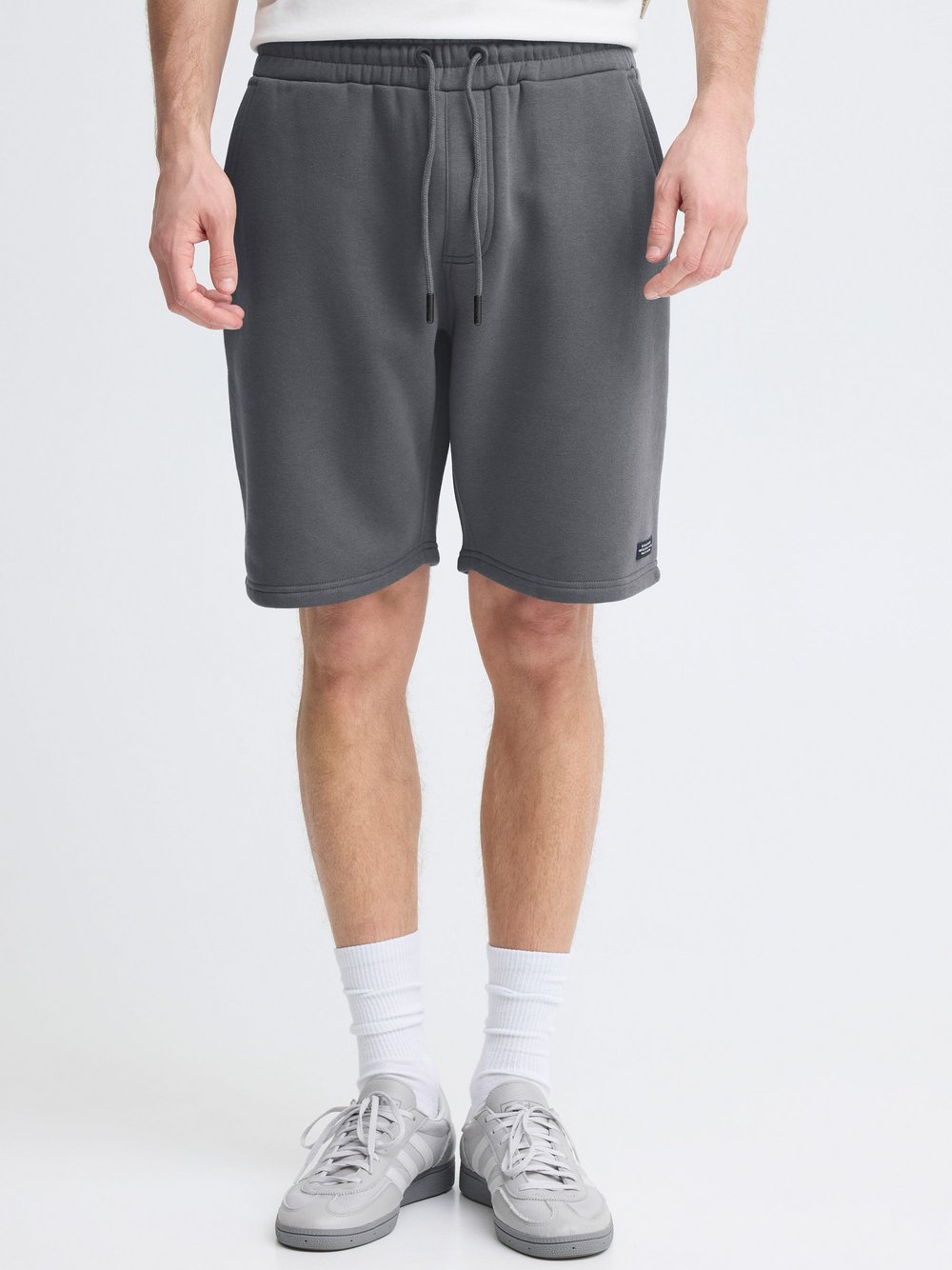 BLEND Sweatshorts Herren Baumwolle grau, S