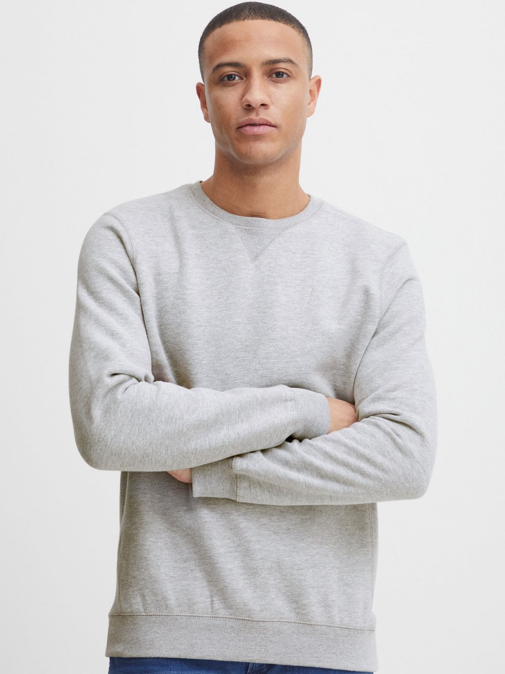 BLEND Sweatshirt Herren Baumwolle grau gemustert, XXXL