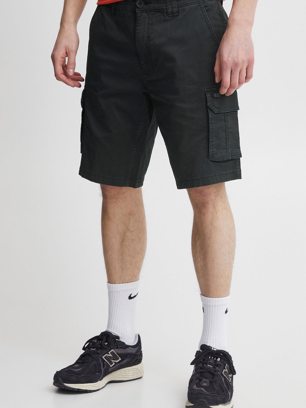 BLEND Cargoshorts Herren Baumwolle schwarz, M