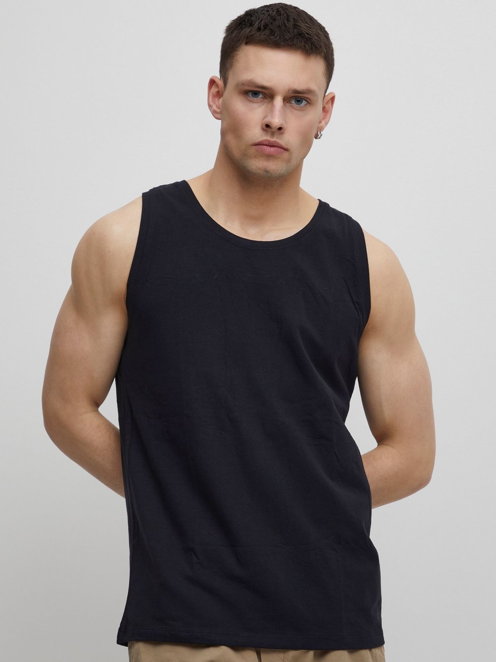 BLEND Tanktop Herren Baumwolle schwarz, M