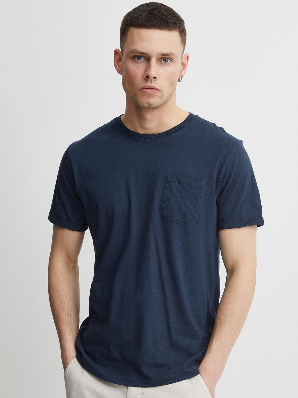 BLEND T-Shirt Herren Baumwolle blau, M