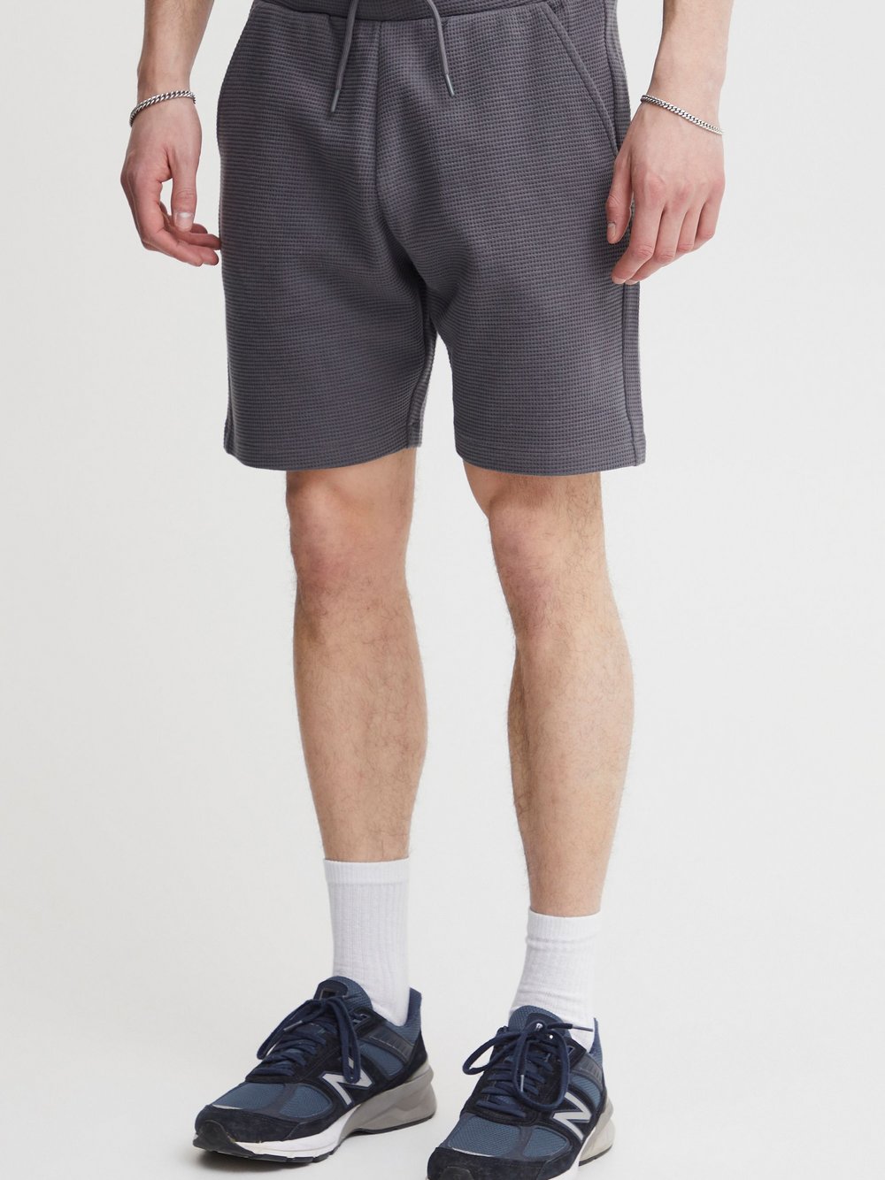 BLEND Shorts Herren Baumwolle grau, S