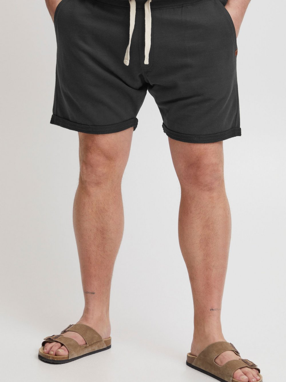 BLEND Sweatshorts Herren Baumwolle schwarz, XXXXL