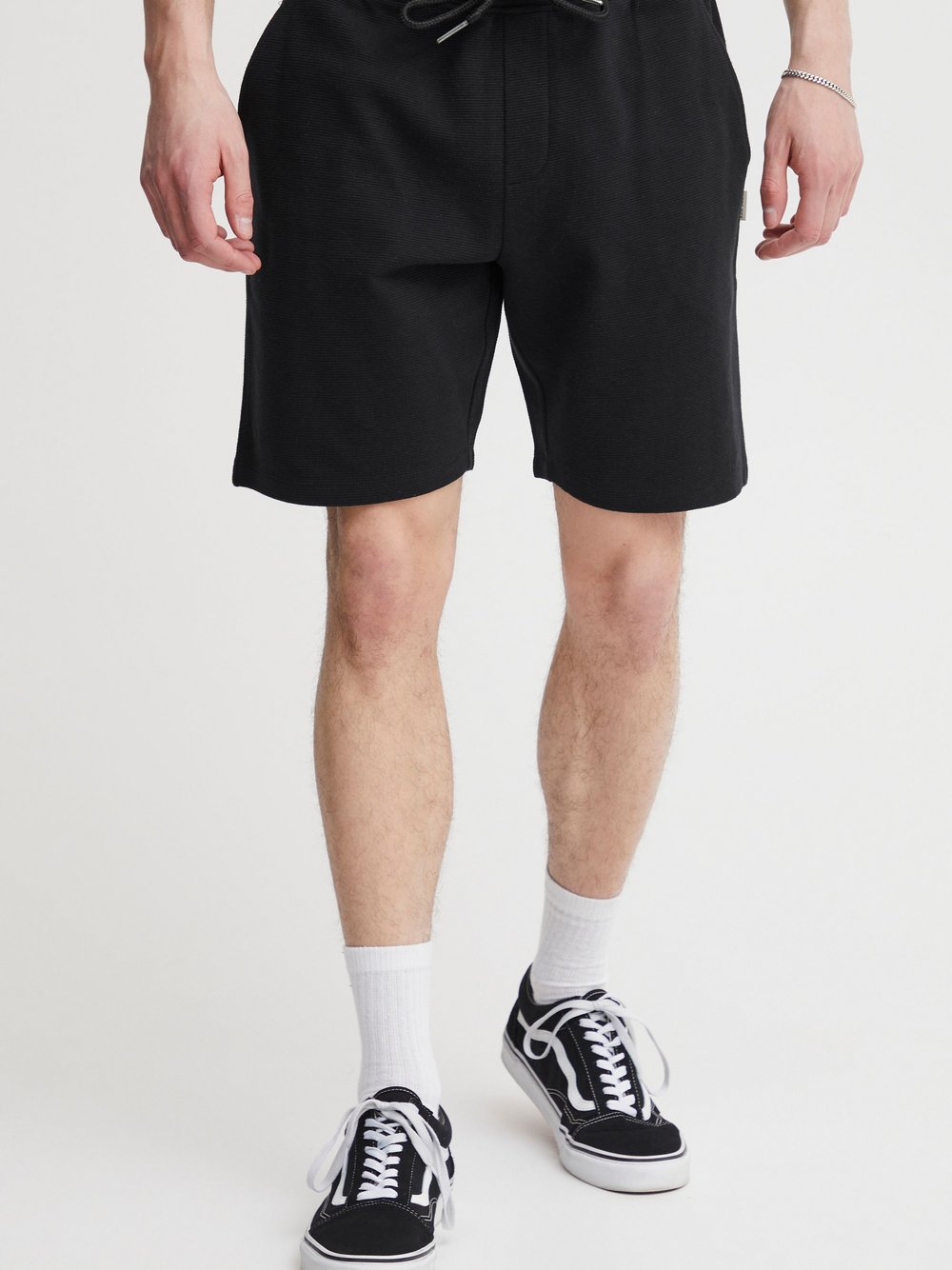 BLEND Sweatshorts Herren Baumwolle schwarz, M