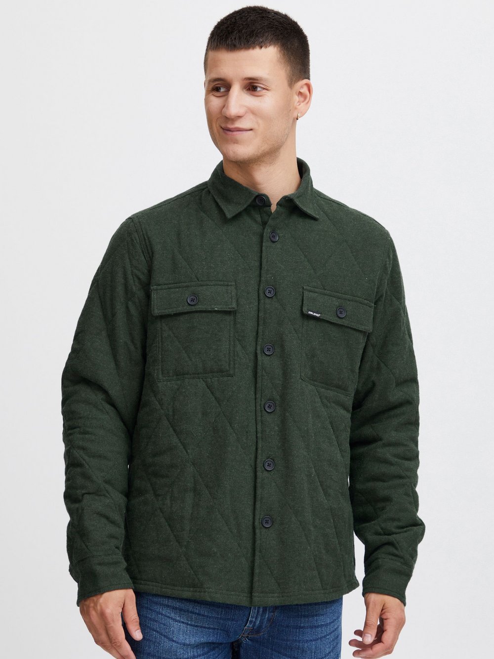 BLEND Kurzjacke Herren Baumwolle grün, XXL