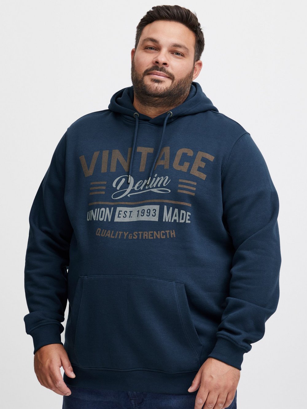 BLEND Hoodie Herren blau bedruckt, 5XL