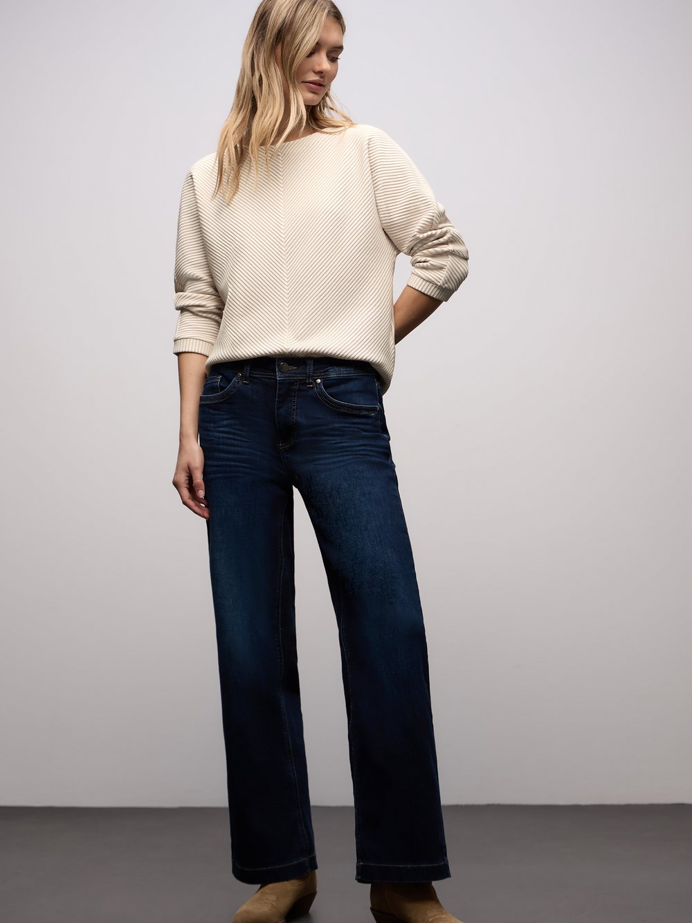 Street One Langarmshirt Damen mehrfarbig gestreift, 36