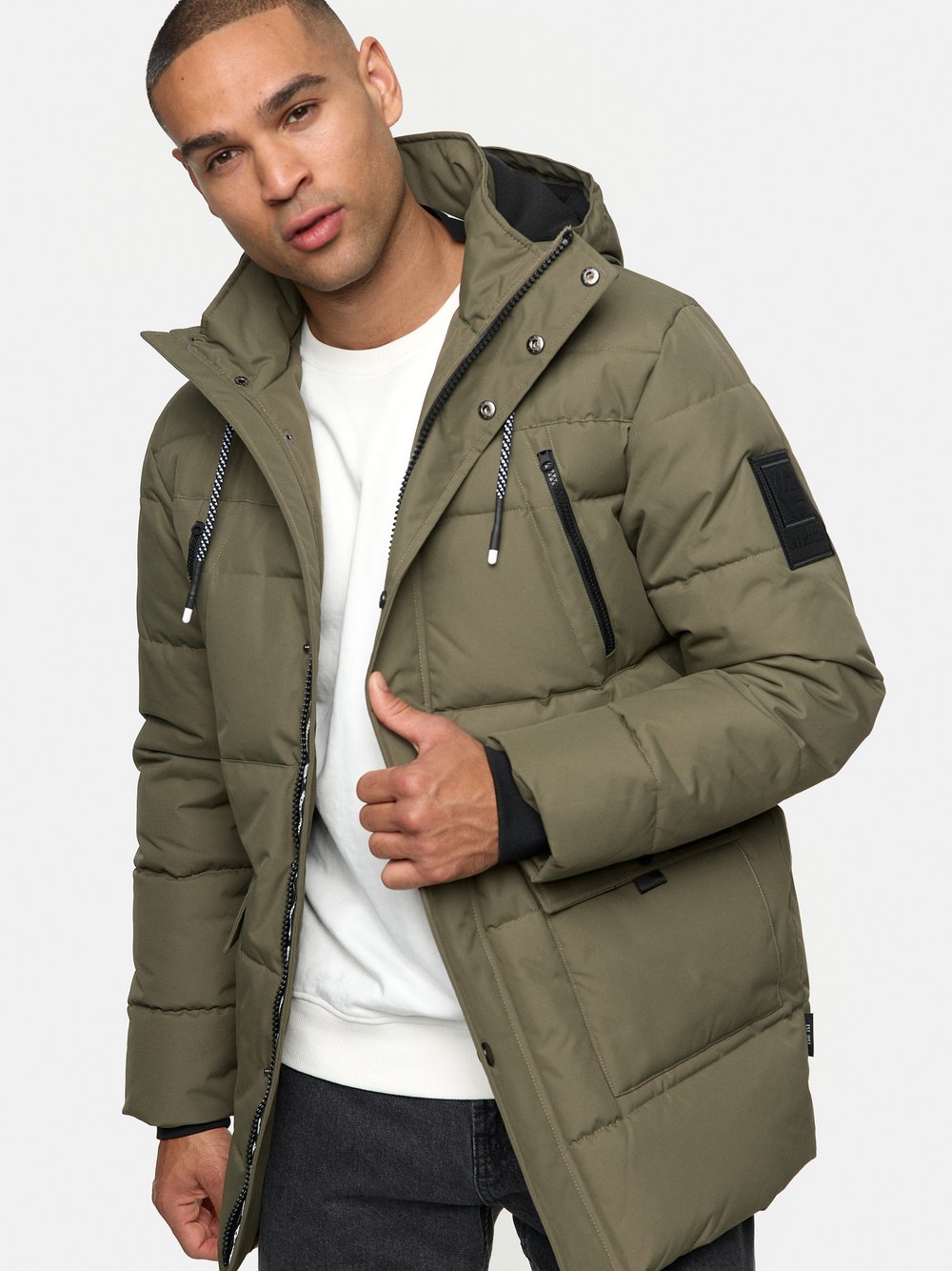 Indicode Winterjacke Herren Polyamid grün, XXL