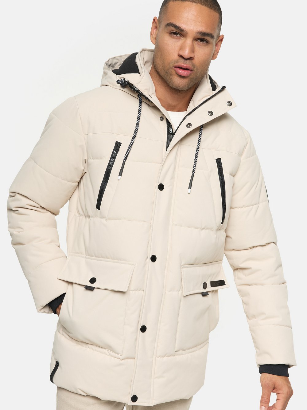 Indicode Winterjacke Herren Polyamid beige, XXL