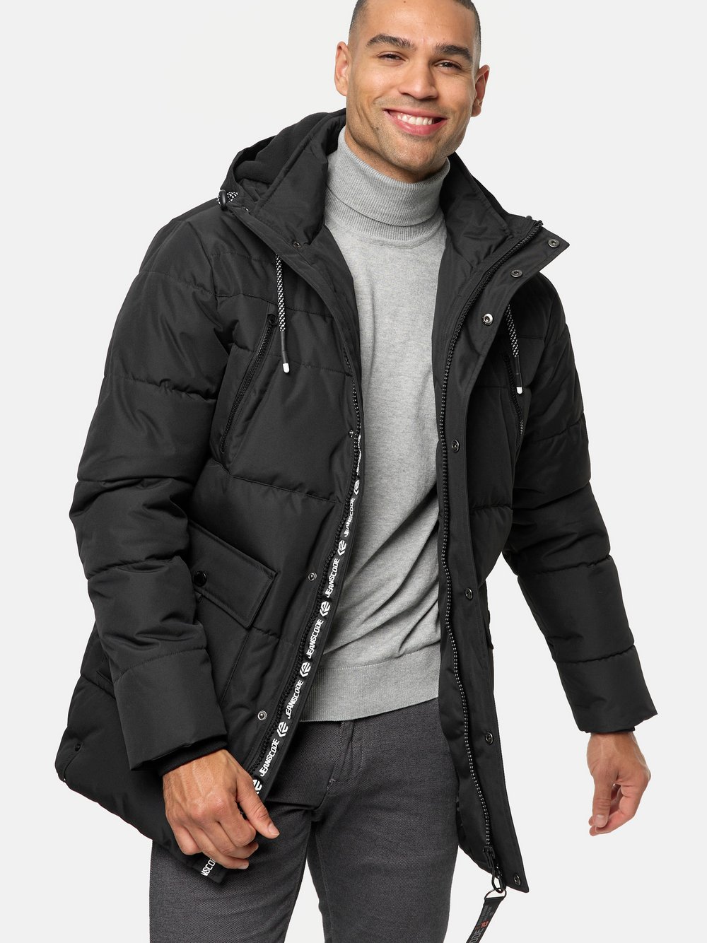 Indicode Winterjacke Herren Polyamid schwarz, M