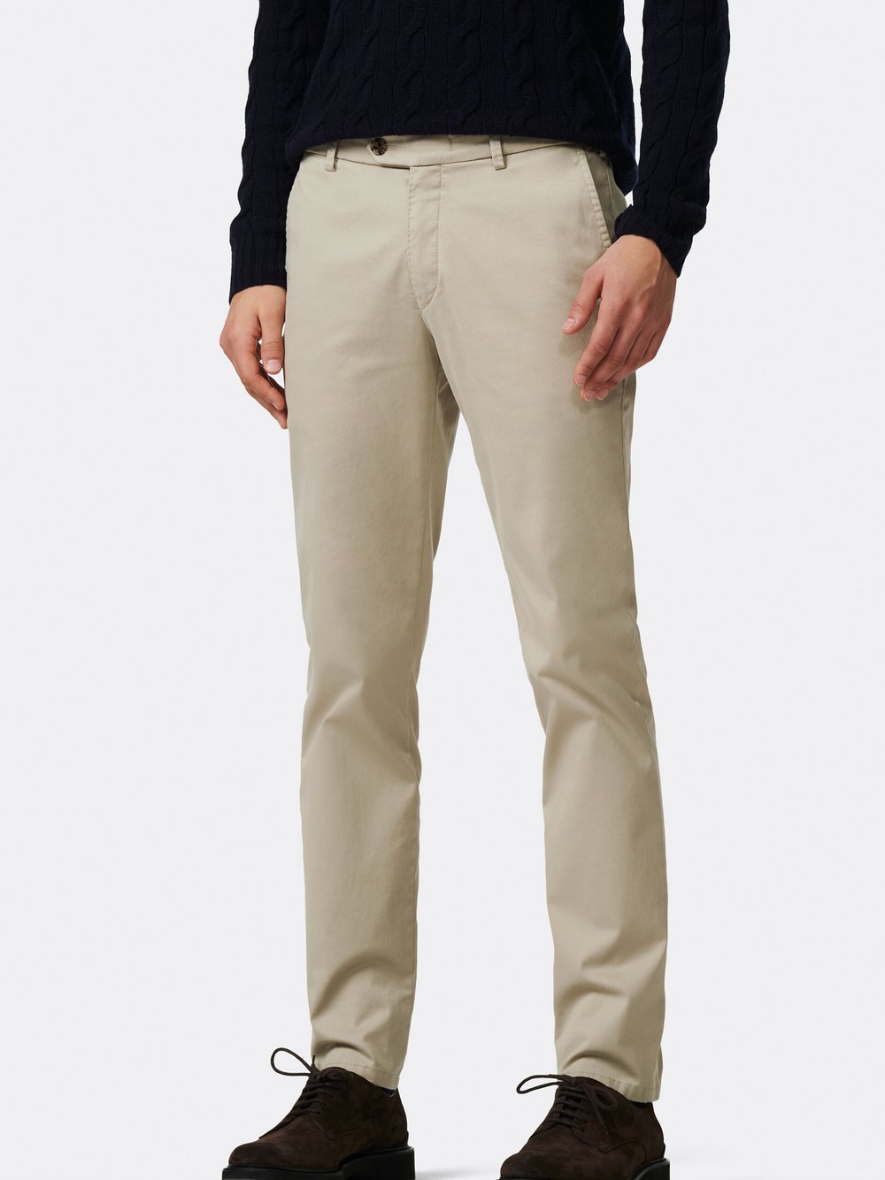 MMX Chino-Hose Herren Baumwolle beige, 33-32