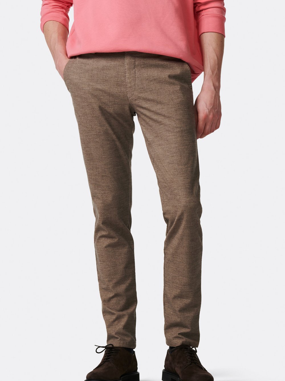 MMX Chino-Hose Herren Baumwolle beige meliert, 38-34