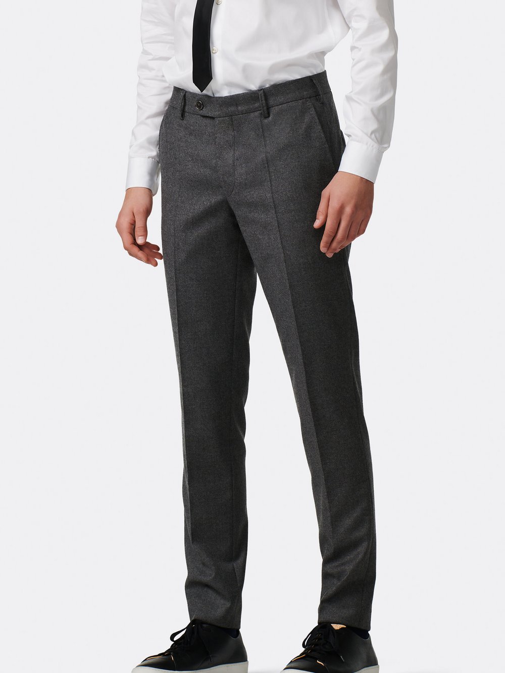 MMX Chino-Hose Herren Wolle grau, 33-34