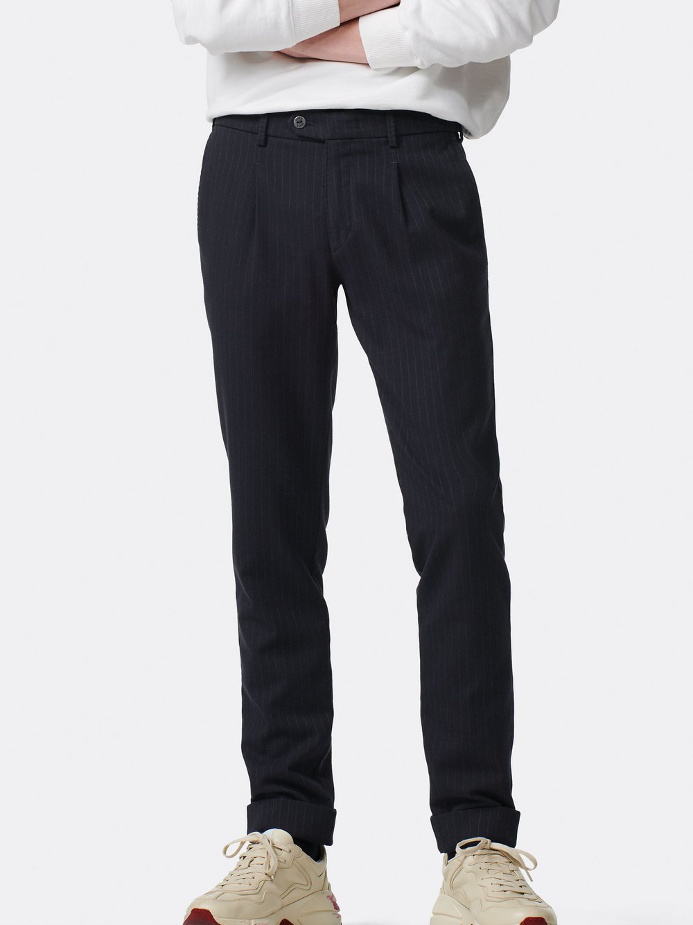 MMX Chino-Hose Herren Baumwolle blau, 32-32