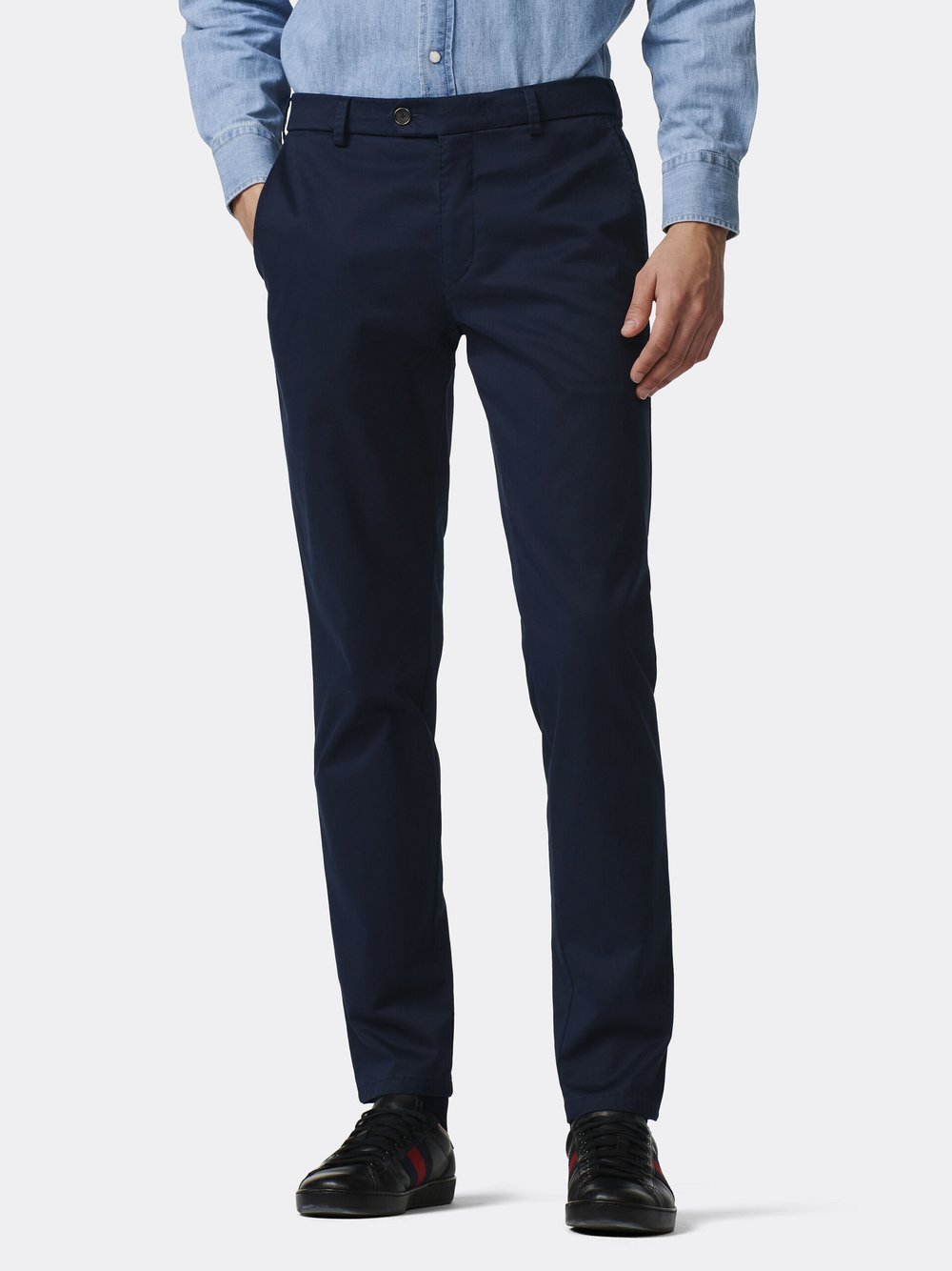 MMX Chino-Hose Herren Baumwolle blau, 38-34