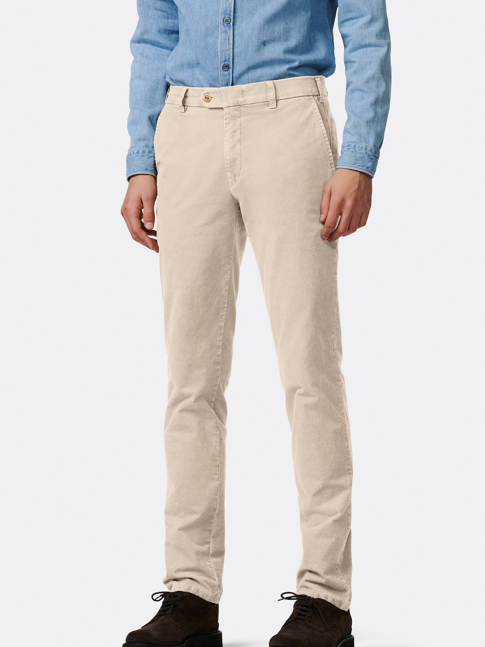 MMX Chino-Hose Herren Baumwolle beige, 32-32