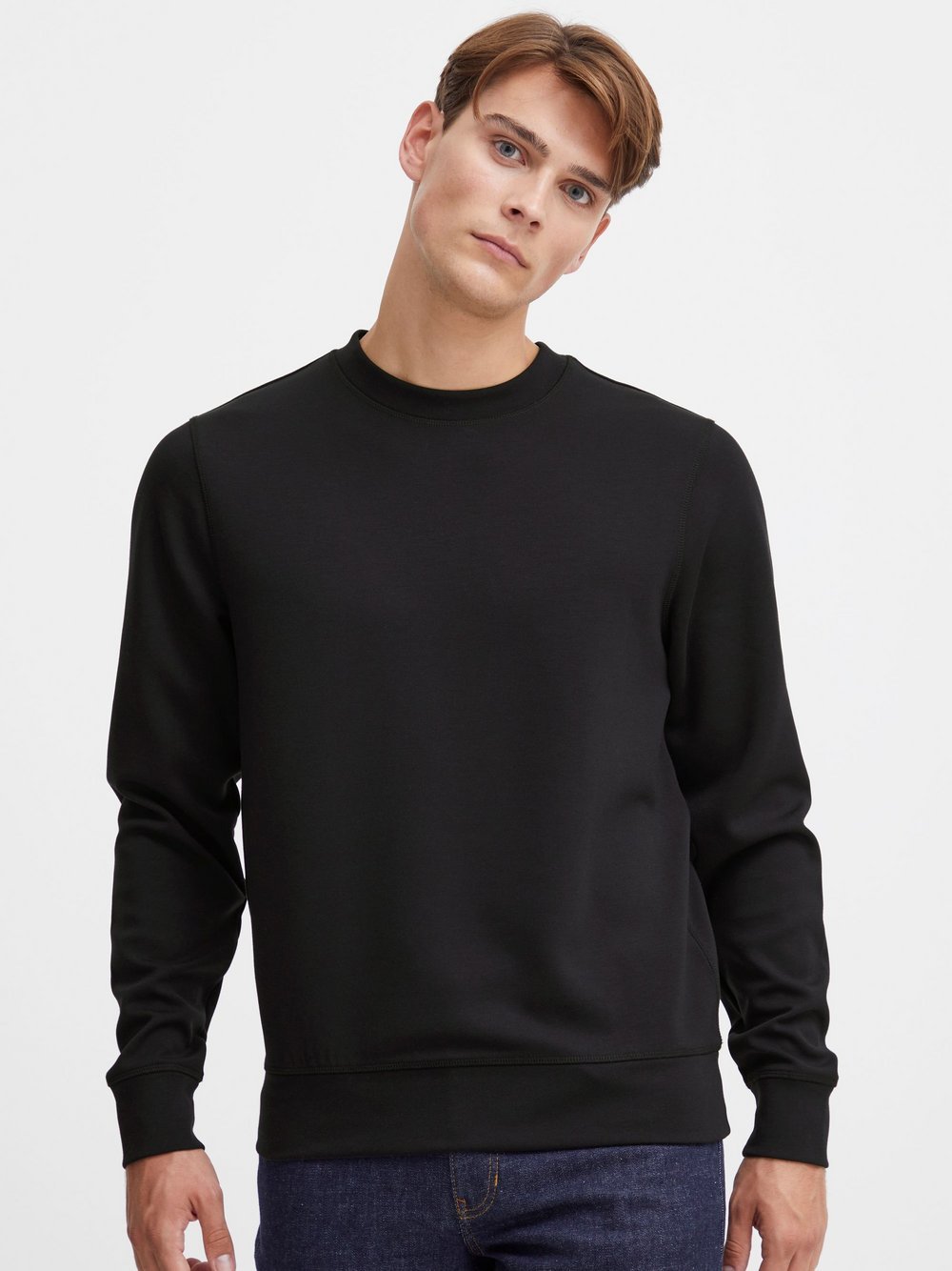 CASUAL FRIDAY Sweatshirt Herren Viskose schwarz, L