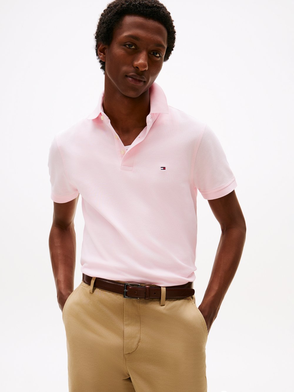 Tommy Hilfiger Poloshirt Herren Baumwolle rosa, M
