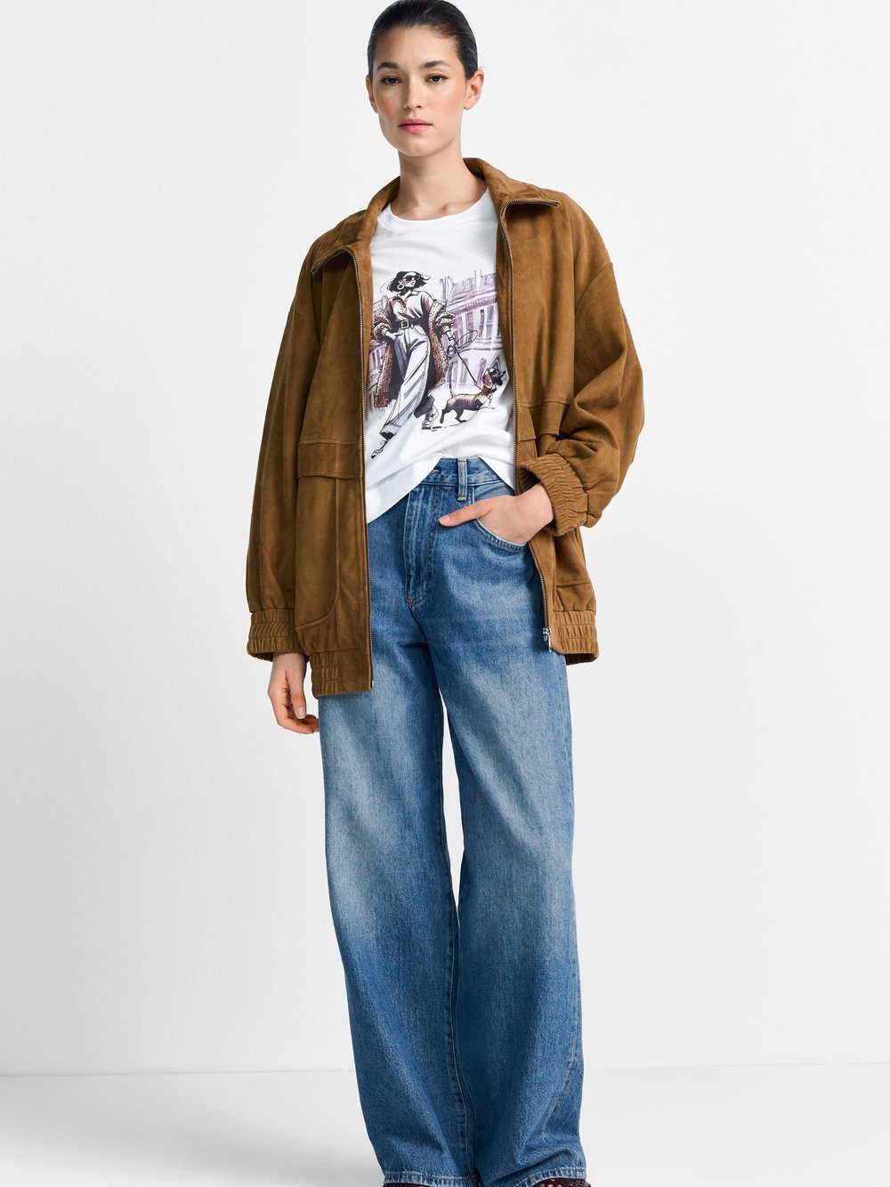 Rich & Royal T-Shirt Damen Baumwolle mehrfarbig bedruckt, XS