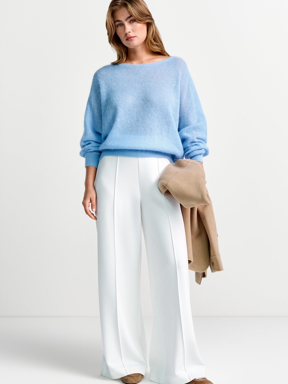 Thumbnail - Rich & Royal Strickpullover mit Alpaka- und Woll-Anteil Damen Wolle blau, M