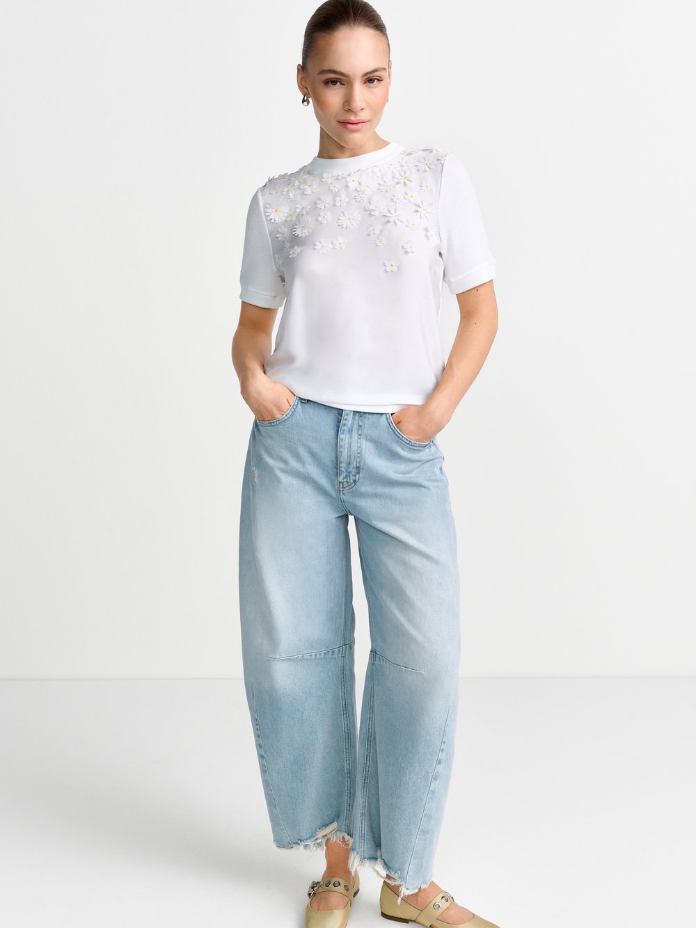 Rich & Royal Strickshirt Damen weiß, S