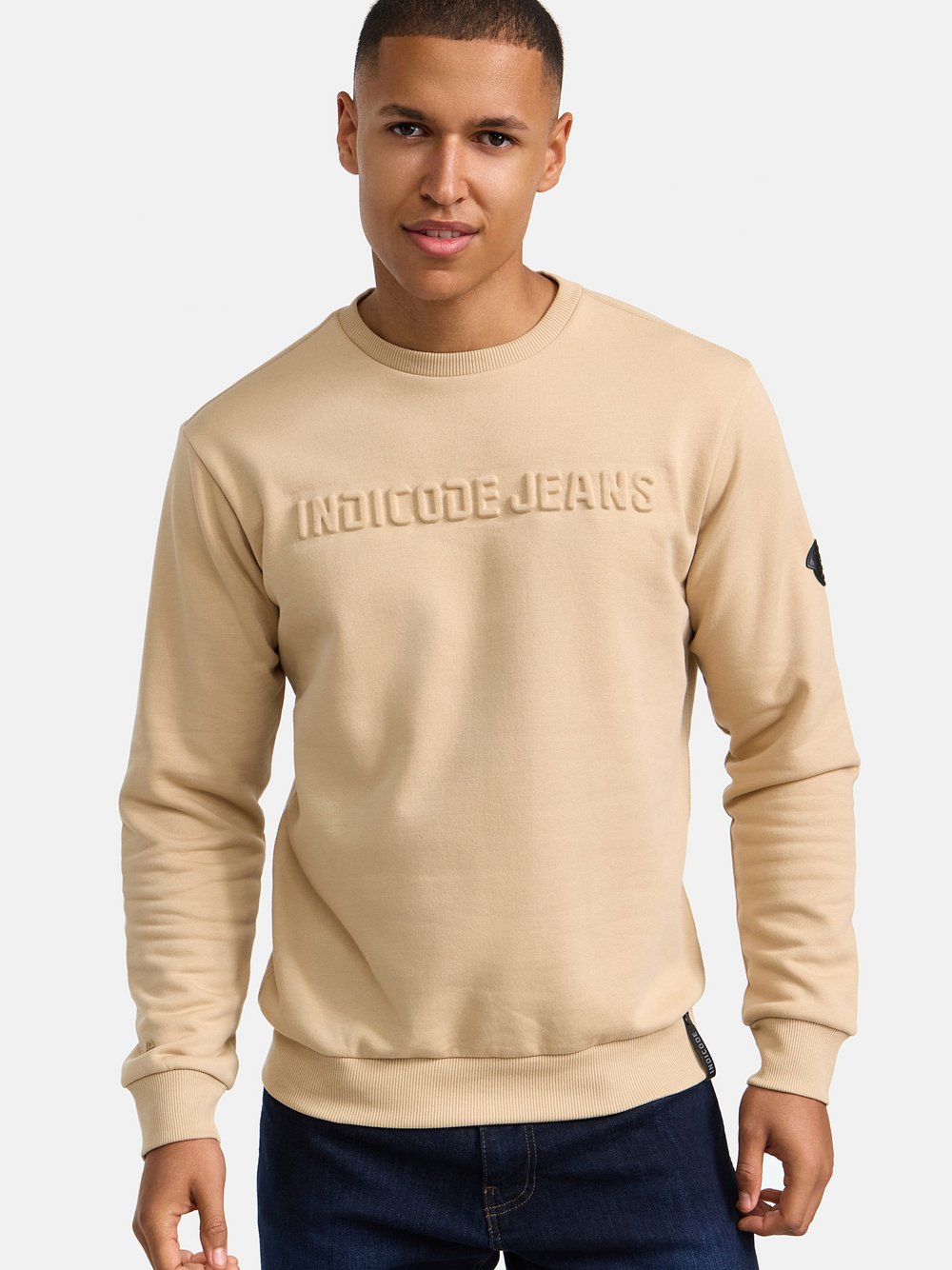 Indicode Sweatshirt Herren Baumwolle beige, M