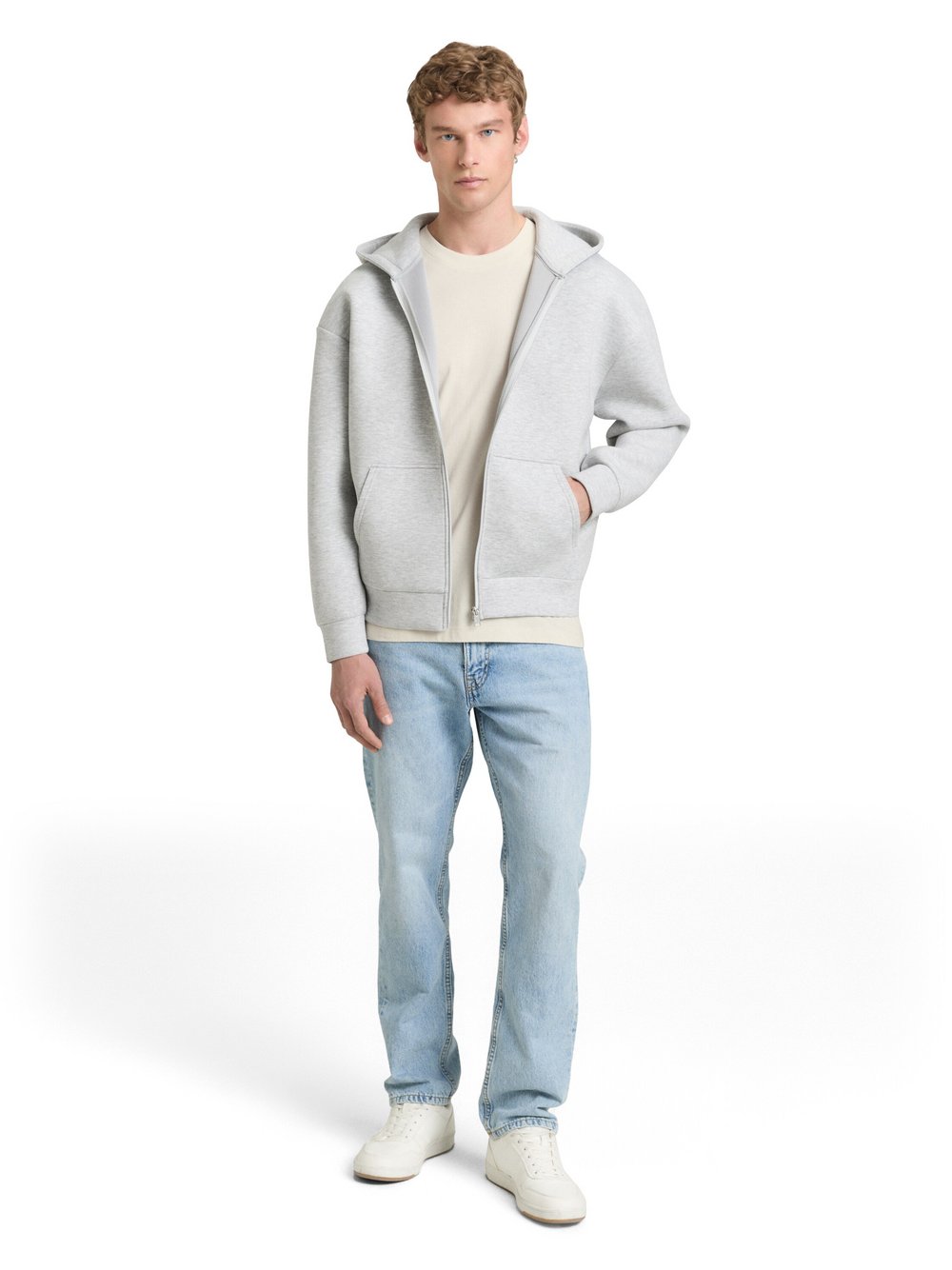 Tom Tailor Denim T-Shirt Herren Baumwolle weiß, S