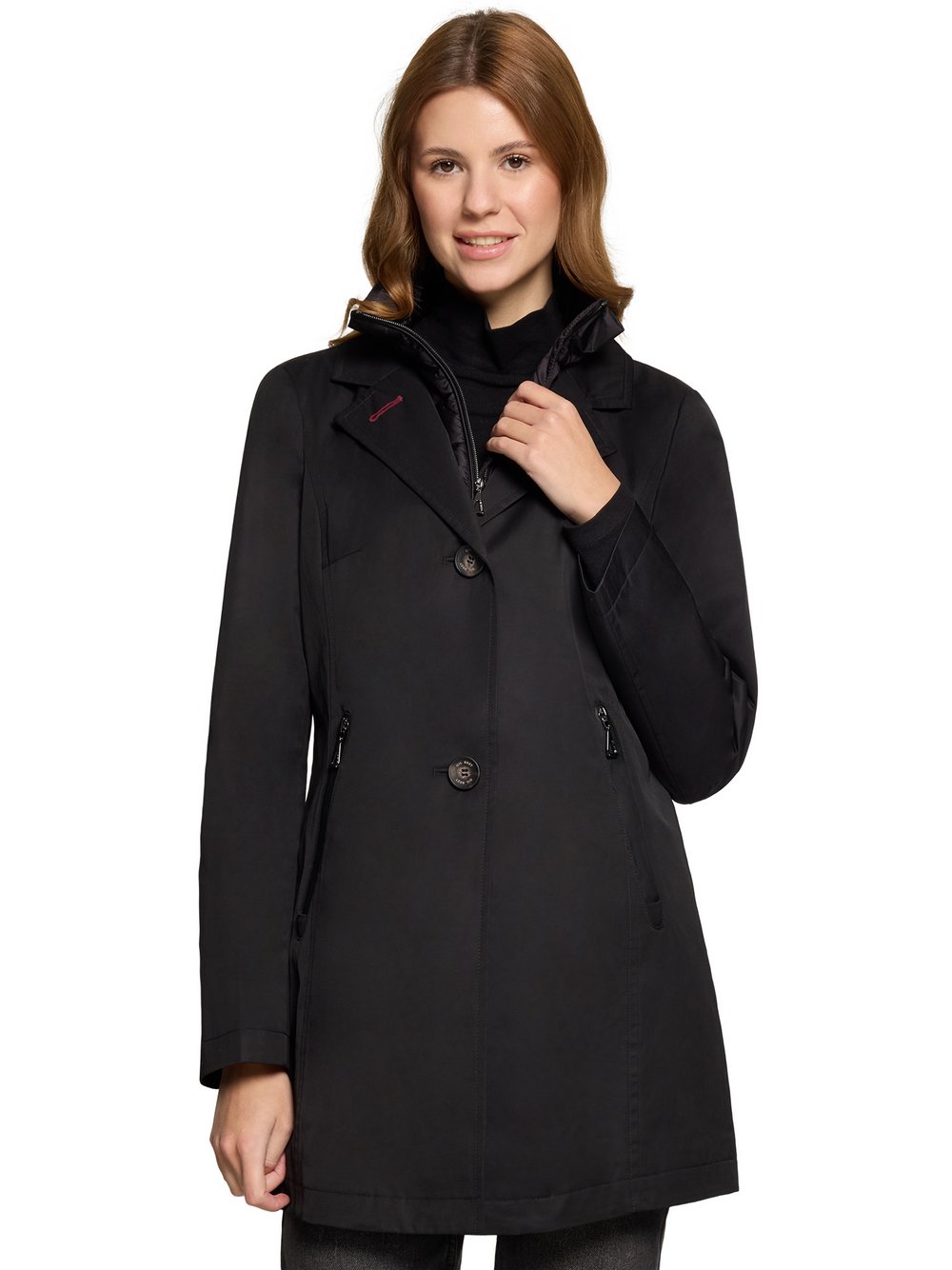 Gil Bret Kurzmantel Damen Baumwolle schwarz, 38