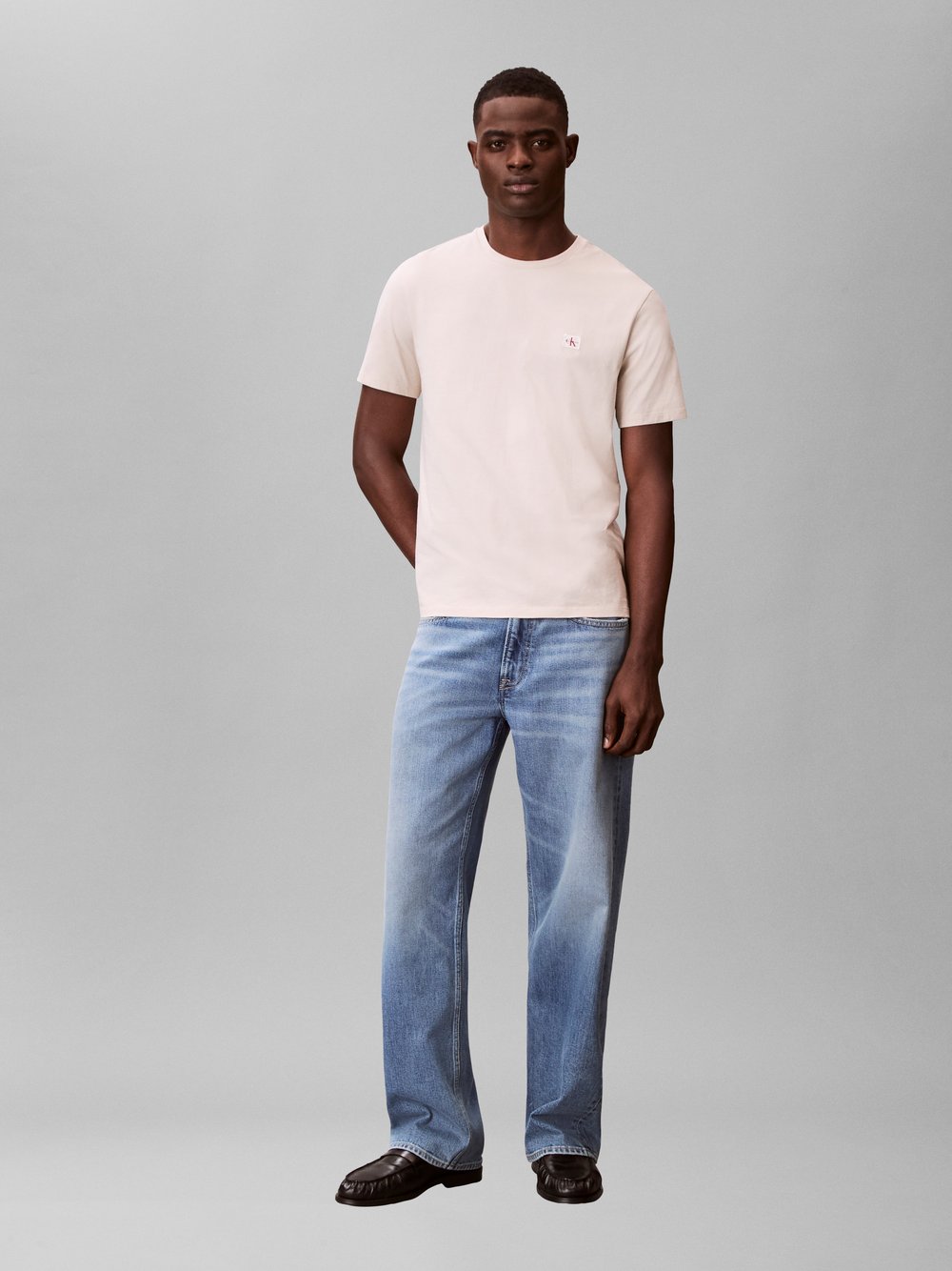 Thumbnail - Calvin Klein Jeans T-Shirt Herren Baumwolle beige, L