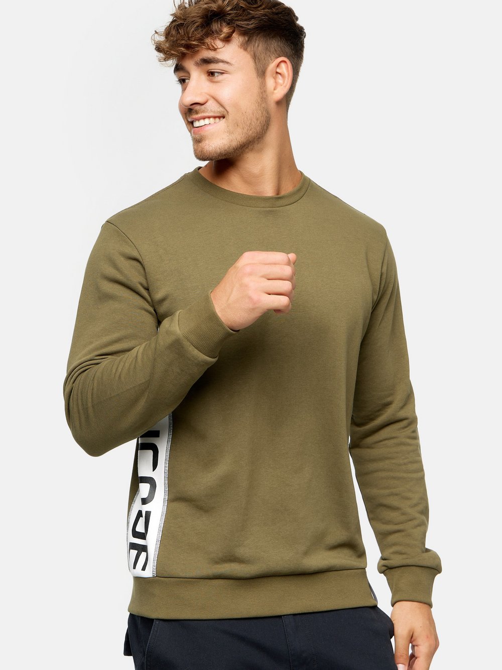 Indicode Sweatshirt Herren Baumwolle grün, M