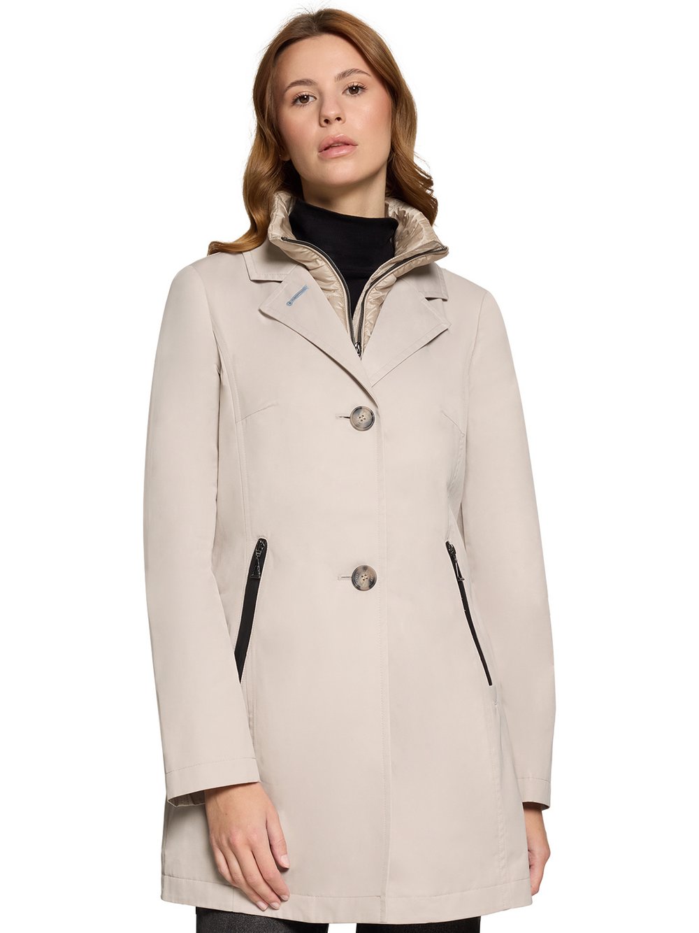 Thumbnail - Gil Bret Kurzmantel Damen Baumwolle beige, 46