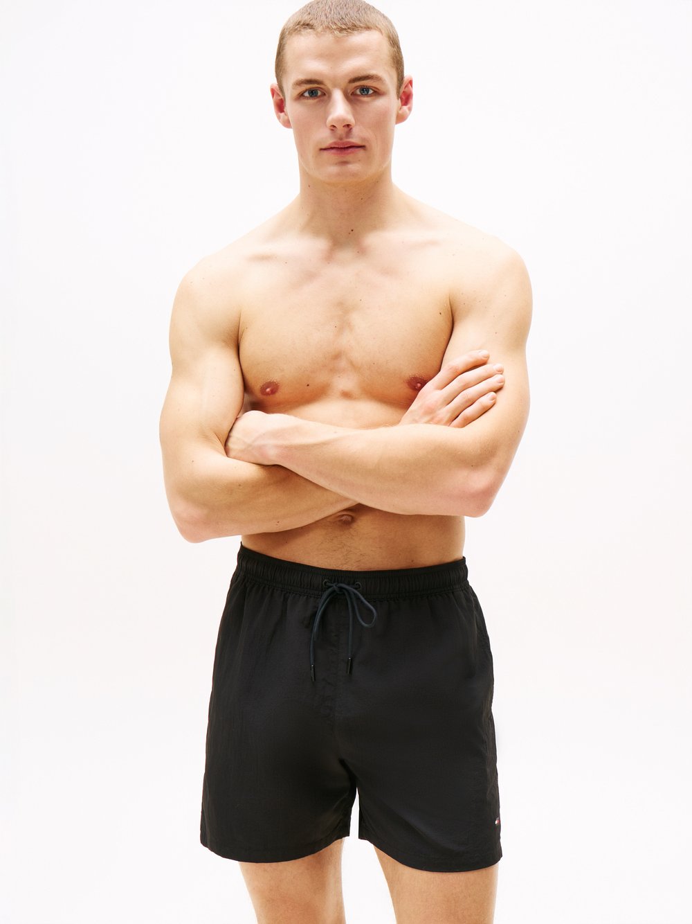 Tommy Hilfiger Badehose Herren Polyamid schwarz, M