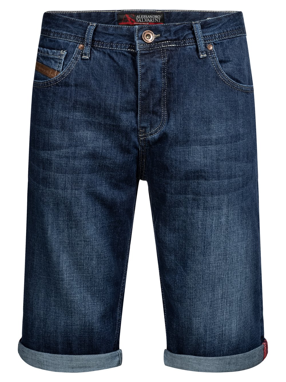 Alessandro Salvarini Shorts  Herren Baumwolle blau, 40