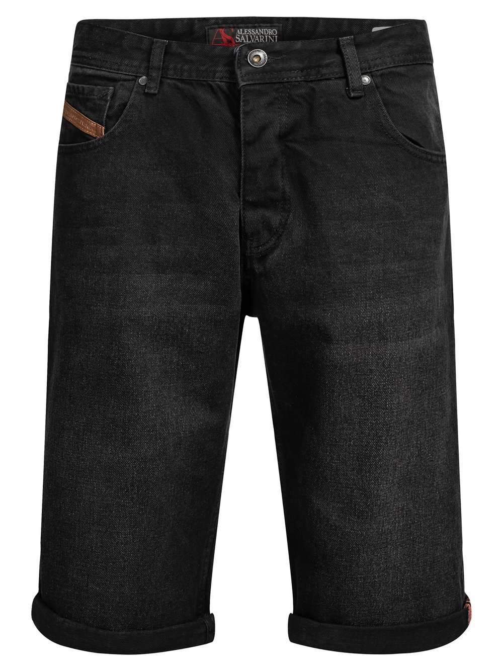 Alessandro Salvarini Shorts  Herren Baumwolle schwarz, 31