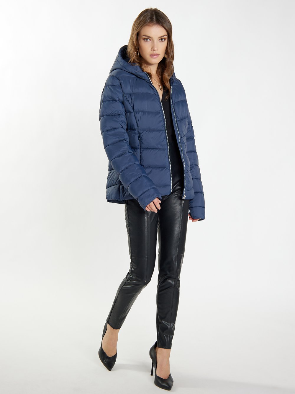 Faina Gesteppte Winterjacke Damen blau, L