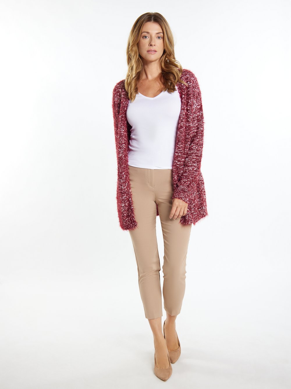 Usha Strickcardigan Damen rot, XL/XXL