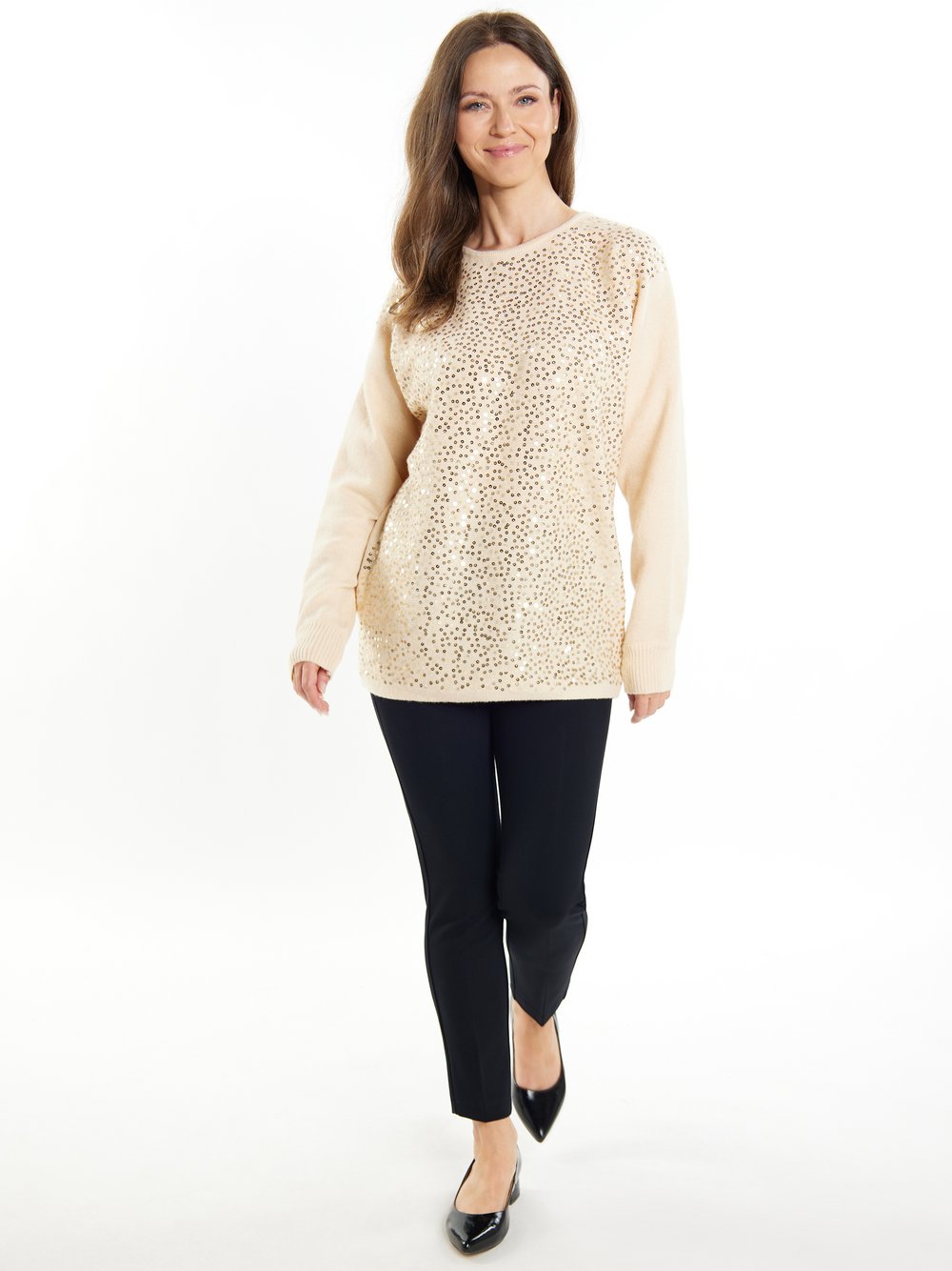 Usha Strickpullover Damen Polyamid beige, M/L