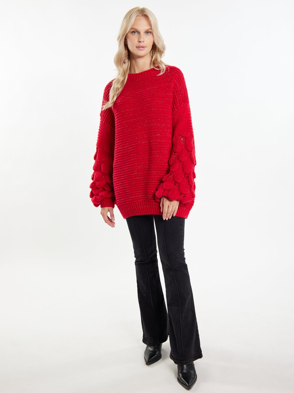 IZIA Pullover Damen rot, M/L